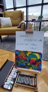 a sign that reads hotelorenoren preserve your littler furniture at DESIGN hotel VERBENICUM in Vrbnik