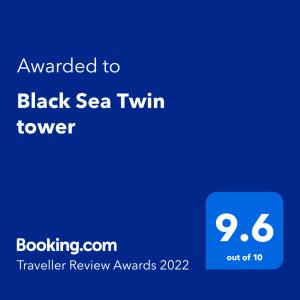 Certificat, récompense, panneau ou autre document affiché dans l'établissement Black Sea Twin tower