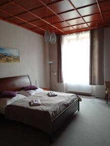 Postel nebo postele na pokoji v ubytování Hotel na Kafkové