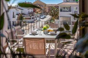 Balkón nebo terasa v ubytování Apartamento con vistas al mar en Manilva Playa