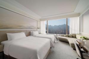 Krevet ili kreveti u jedinici u okviru objekta Island Shangri-La, Hong Kong