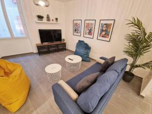 Posezení v ubytování GregBnb - Centre Ancien - T2 style loft