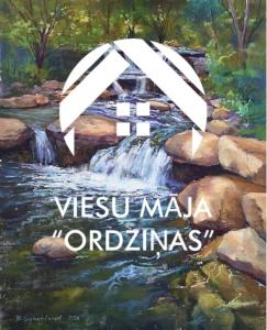 帕維洛斯塔的住宿－Brīvdienu māja"Ordziņas'，瀑布桥画