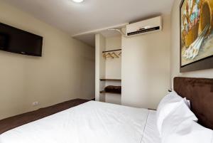Krevet ili kreveti u jedinici u okviru objekta Hotel Rio Blanco