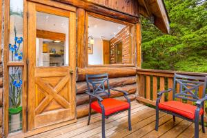 Balkón nebo terasa v ubytování Cozy Tree & Ski House