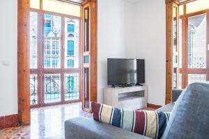 TV a/nebo společenská místnost v ubytování Can Boss - Turismo de Interior
