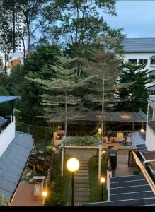 an overhead view of a garden with a building at Cool Living at GVR Landed Unit in Genting Highlands