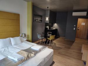 Posteľ alebo postele v izbe v ubytovaní OPÁL Residence Apartman