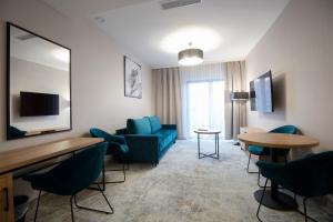 TV a/nebo společenská místnost v ubytování Hotel Jarzębata