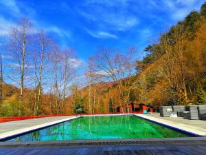 a swimming pool in the middle of a yard at Feel & Live Hotel Villas Restaurant Sapanca in Sakarya