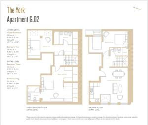 ロンドンにあるArcore Premium Apartments The Strandのヴィーク アパートメントのフロアプラン