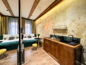 Posteľ alebo postele v izbe v ubytovaní Stylowy apartament Wabi Sabi z Smart tv