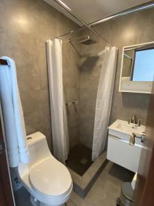 Koupelna v ubytování Hotel Nest