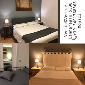 Posteľ alebo postele v izbe v ubytovaní Venice and Venice Apartments - private rooms in shared apartment
