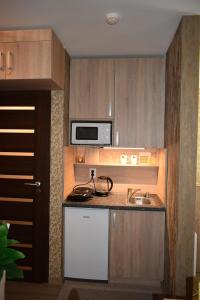 Kuchyňa alebo kuchynka v ubytovaní Royal Adela Luxury Apartment, Podhájska 992
