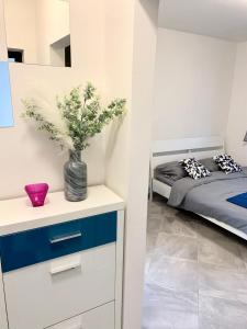 Krevet ili kreveti u jedinici u okviru objekta Studio Apartman Bruna-Liznjan, Medulin