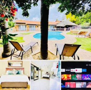 BoskruinにあるC&C HOTEL VIBES Randpark Ridge JHB 14 Units Availableのベッドとプール付きの家の写真集