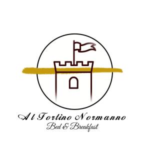a logo for aoming company with a bird and battlefield at Al Fortino Normanno in Castelmezzano