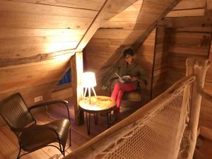 Posezení v ubytování Ferme Boisquillon