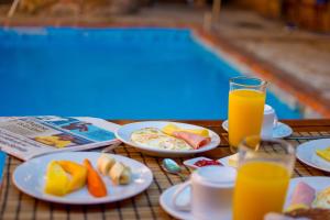 Opções de café da manhã disponíveis para hóspedes em Mansión Colonial Doña Elvina