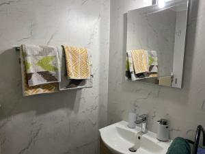 Koupelna v ubytování Ristorante Del Ponte