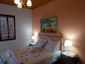 سرير أو أسرّة في غرفة في Horizon Blue, Kalamitsi, Lefkas