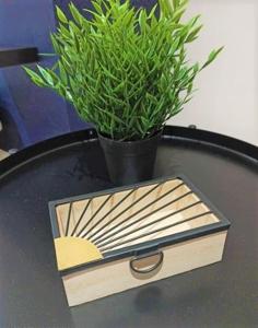 a potted plant sitting on top of a table at A 4 min du Zoo de Beauval La Maison à Partager Ch2 1er étage in Saint-Aignan