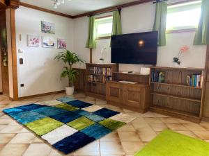 TV a/nebo společenská místnost v ubytování Ferienwohnung Scheiblechner