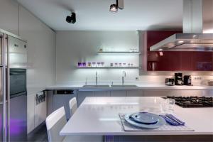 Kuchyň nebo kuchyňský kout v ubytování Luxurious Villa Philoxenia