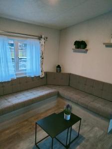 Area soggiorno di BJ Chalets - De Rug 1 - Vakantiepark Lauwersoog - LUXE chalet met vaatwasser! Vroege incheck!