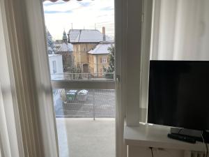 A television and/or entertainment centre at Zimmer & Appartements am Schloßplatz