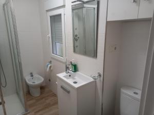 A bathroom at Apartamento a 350 metros de la playa Még 13 kép