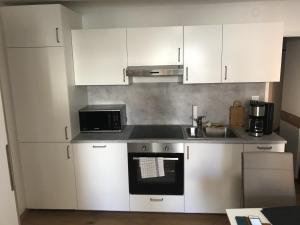 Η κουζίνα ή μικρή κουζίνα στο Schönes Ferienappartment in Zell am See: zentral gelegen und Nähe der Areitbahn und dem Zeller See