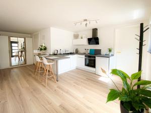 Kuchyň nebo kuchyňský kout v ubytování Ferienwohnung Vergissmeinnicht