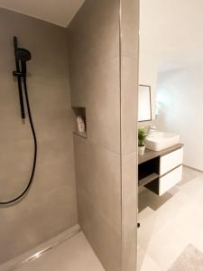 Koupelna v ubytování Ferienwohnung Vergissmeinnicht