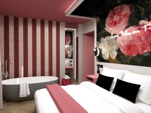 Posteľ alebo postele v izbe v ubytovaní Parc Hotel Flora S