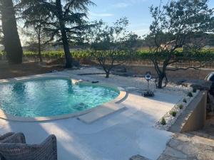 a small swimming pool in the middle of a yard at GITE / CHAMBRE D'HÔTE DES CEDRES in Pont-Saint-Esprit
