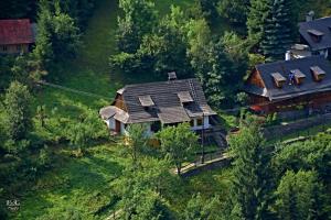 an overhead view of a house with a roof at Chalupa Grant in Špania Dolina