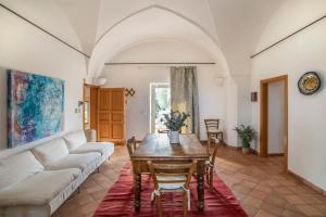 A seating area at Masseria Casina Baronale