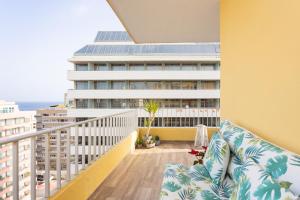 A balcony or terrace at Home2Book Sea View Studio Puerto de la Cruz