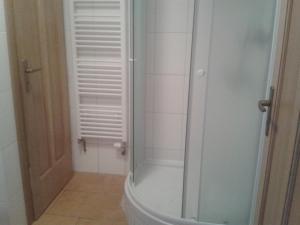 Koupelna v ubytování Apartmány Vydrýsek