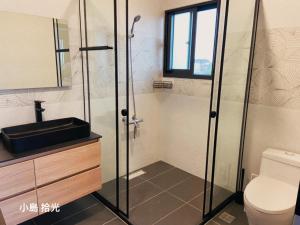 Koupelna v ubytování 小島拾光 宜蘭田間包棟民宿Taiwan Yilan Private Villa Paddy view with tranquil & chill vibes