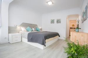 Posteľ alebo postele v izbe v ubytovaní CasaColores - SilverDeluxe Penthouse with private pool or Bronce Garden-Apartment no pool, Puerto de la Cruz