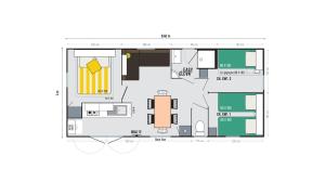 Půdorys ubytování Camping La Clape Village