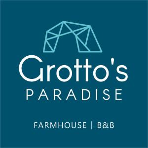 a logo for a parrotos paradise at Grotto's Paradise B&B in Għarb