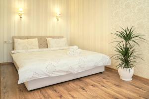Ein Bett oder Betten in einem Zimmer der Unterkunft 1 room 60m2 center of Obolon near River side