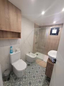 A bathroom at Apartamentos SABINILLAS