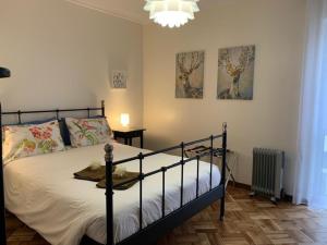 מיטה או מיטות בחדר ב-Garden Apartment, great for couple - Ponta Delgada