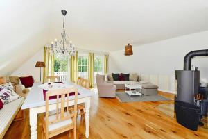 Ruang duduk di Ferienwohnung in Wyk auf Foehr