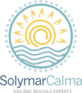 a logo for a holiday rentals event with a sun and waves at Welooveyou Bahia Sunlight in Costa Calma